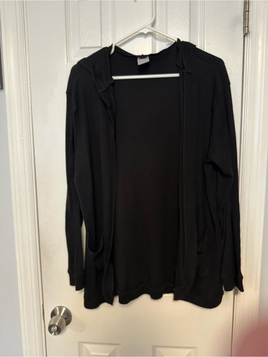 Tops - Black open Comfortable Cardigan XXXL